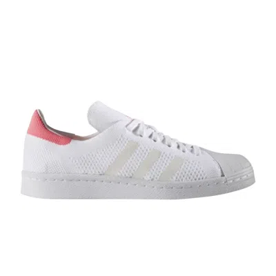 Pre-owned Adidas Originals Wmns Superstar 80s Primeknit 'white Solar Pink'