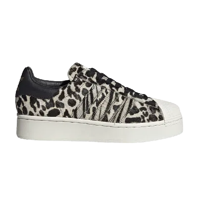 Pre-owned Adidas Originals Wmns Superstar Bold 'fuzzy Animal Print' In White