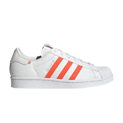 Pre-owned Adidas Originals Wmns Superstar 'crystal White Solar Red'