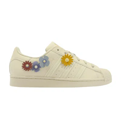 Pre-owned Adidas Originals Wmns Superstar 'floral - Sand' In Cream