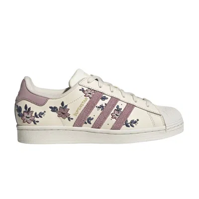 Pre-owned Adidas Originals Wmns Superstar 'floral' In Cream