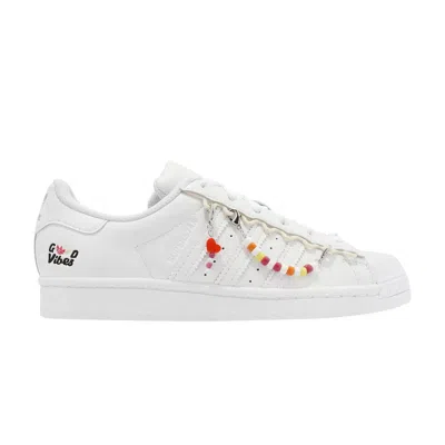Pre-owned Adidas Originals Wmns Superstar 'good Vibes' In White