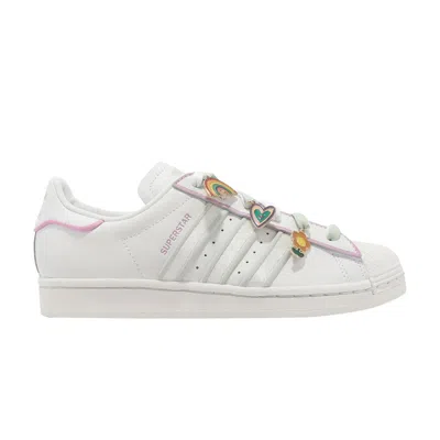 Pre-owned Adidas Originals Wmns Superstar 'lace Jewels - White Lilac'