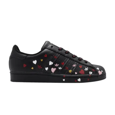 Pre-owned Adidas Originals Wmns Superstar 'valentine's Day' In Black