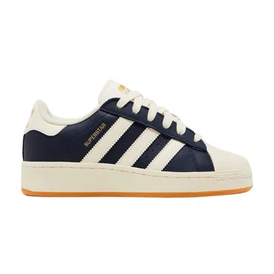 Pre-owned Adidas Originals Wmns Superstar Xlg 'night Indigo Cream White' In Blue