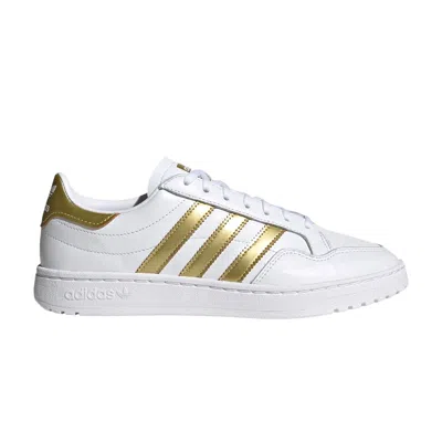 Pre-owned Adidas Originals Wmns Team Court 'white Gold Metallic'