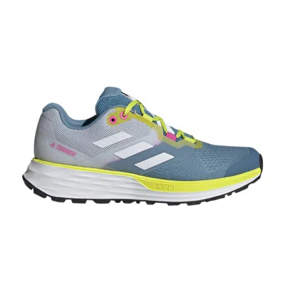 Pre-owned Adidas Originals Wmns Terrex Two Flow Trail 'hazy Blue Acid Yellow'