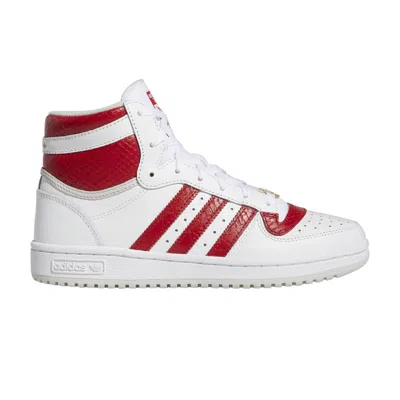 Pre-owned Adidas Originals Wmns Top Ten Rb 'white Power Red'