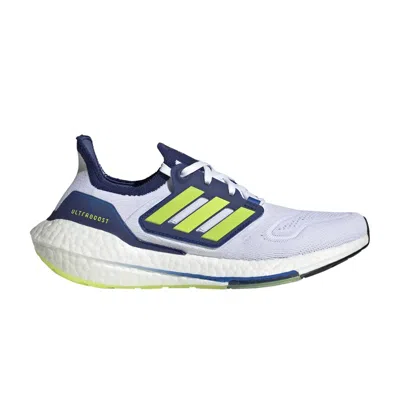 Pre-owned Adidas Originals Wmns Ultraboost 22 'white Solar Yellow Blue'