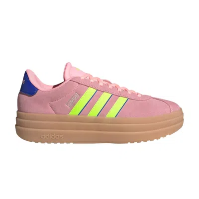 Pre-owned Adidas Originals Wmns Vl Court Bold 'pink Spark Lucid Lemon'