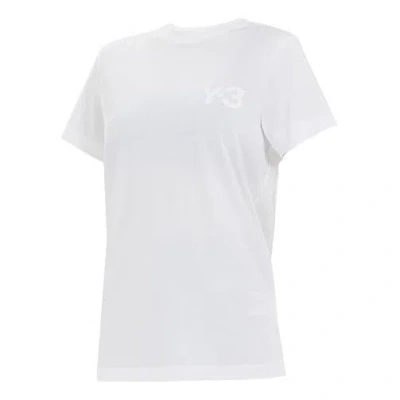 Adidas Originals (wmns) Y-3 Logo Printing Round-neck Tee White