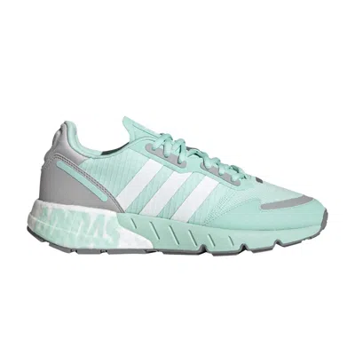Pre-owned Adidas Originals Wmns Zx 1k Boost 'bold Logo Graphic - Clear Mint' In Green