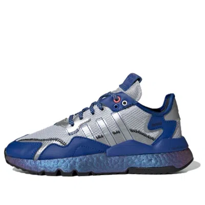 Adidas Originals (wmns)adidas Nite Jogger 'silver Metallic Royal Blue' In Multi