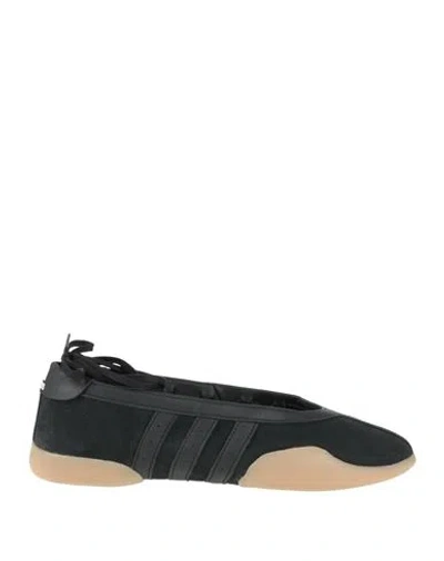 Adidas Originals Woman Ballet Flats Black Size 6.5 Leather In Multi