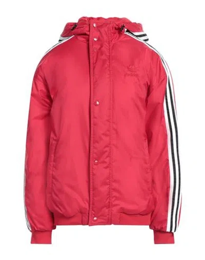 Adidas Originals Woman Jacket Red Size 8 Nylon, Cotton, Polyester, Elastane