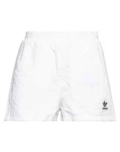 Adidas Originals Woman Shorts & Bermuda Shorts White Size 12 Cotton