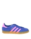Adidas Originals Woman Sneakers Bright Blue Size 6.5 Leather, Synthetic Fibers In Blue
