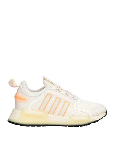 Adidas Originals Woman Sneakers Cream Size 5.5 Textile Fibers In White