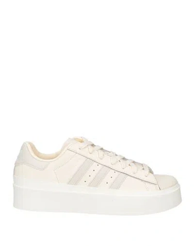 Adidas Originals Woman Sneakers Off White Size 8 Leather, Rubber