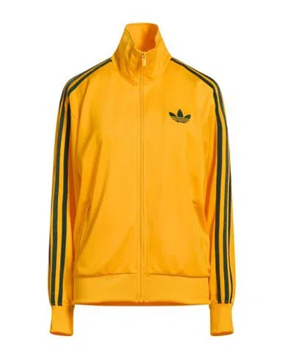 Adidas Originals Woman Sweatshirt Marigold Size 0 Recycled Polyester In Yellow
