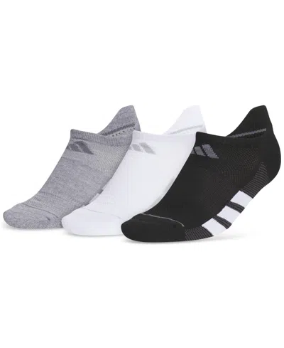 Adidas Originals Women's 3-pk. All Day Training No Show Socks In Grey,white,black