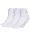 Adidas Originals Women's 3-pk. All Day Training Quarter Socks In White