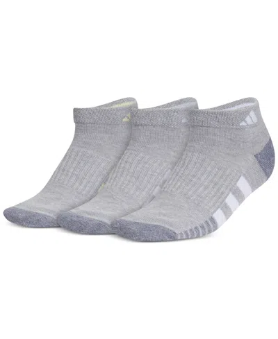 Adidas Originals Women's 3-pk. Cushioned 3.0 Low Cut Socks 5159142a In Cool Light Heather,powder Yellow,violet