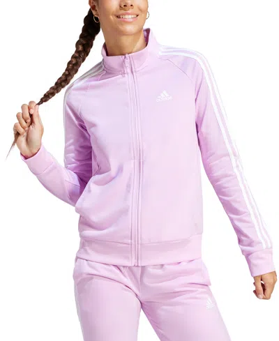Adidas Originals Adidas Women's 3-stripe Tricot Track Jacket, Xs-4x In Preloved Purple