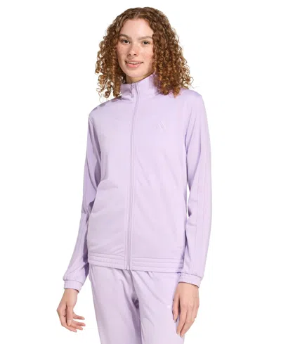 Adidas Originals Women's 3-stripe Tricot Track Jacket, Xs-4x In Purple