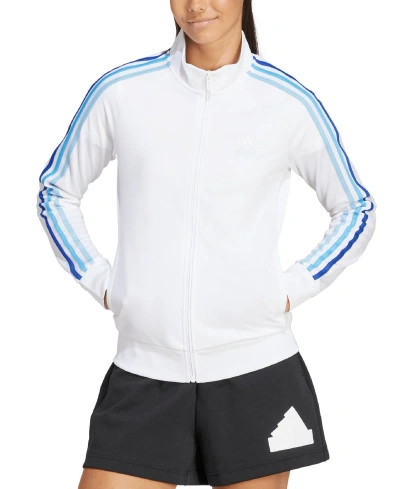 Adidas Originals Women's 3-stripe Tricot Track Jacket, Xs-4x In White