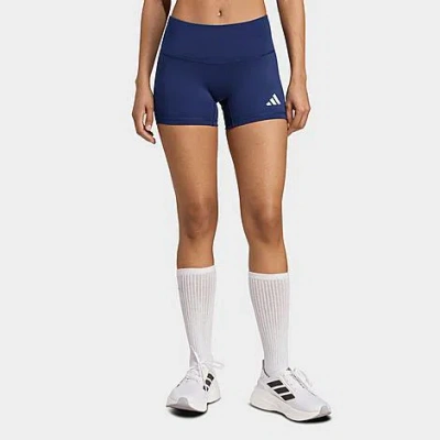 Adidas Originals Women's 3-stripes 4-inch Volleyball Shorts In Blue
