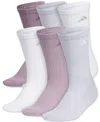 Adidas Originals Women's 6-pk. Athletic Cushioned Crew Socks In Purple