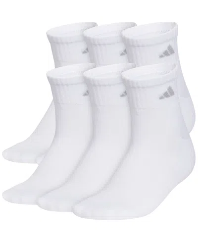 Adidas Originals Women's 6-pack Classic Cushioned Socks In White