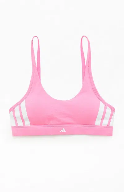Adidas Originals Women's Active Scoop Sports Bralette In Pink In Multi