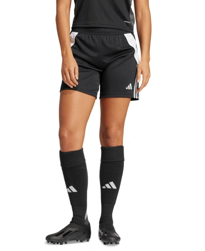 Adidas Originals Women's Active Tiro 24 Performance Drawstring Shorts In Black,white