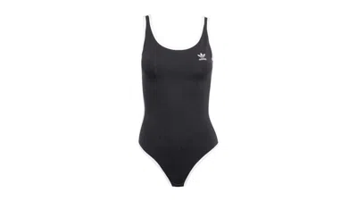 Pre-owned Adidas Originals Women's Adicolor 3stripes Bodysuit In Black