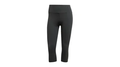 Pre-owned Adidas Originals Women's Adicolor 3stripes Capri Leggings In Black