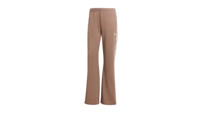 Pre-owned Adidas Originals Women's Adicolor 3stripes Flared Track Pants In Trace Brown