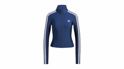 Pre-owned Adidas Originals Women's Adicolor 3stripes Slim Track Top In Night Indigo