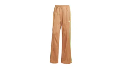 Pre-owned Adidas Originals Women's Adicolor Classic Firebird Loose Track Tracksuit Bottoms In Beige/signal Green