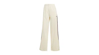 Pre-owned Adidas Originals Women's Adicolor Classic Firebird Loose Track Tracksuit Bottoms In Cream White/maroon