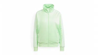 Pre-owned Adidas Originals Women's Adicolor Classics Loose Firebird Track Top In Semi Green Spark