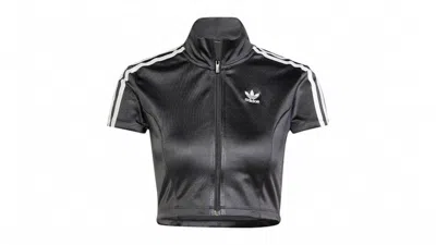 Pre-owned Adidas Originals Women's Adicolor Short Sleeve Track Longsleeve Top In Black