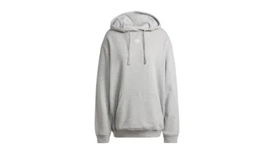 Pre-owned Adidas Originals Women's Adidas Essentials Loose French Terry Hoodie In Medium Grey Heather