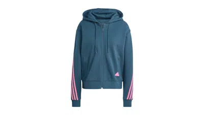 Pre-owned Adidas Originals Women's Adidas Future Icons 3stripes Fullzip Hoodie In Arctic Night