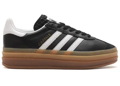 Pre-owned Adidas Originals Women's Adidas Gazelle Bold Atmos Black White Gum Sneakers In Core Black/footwear White/gold Metalli In Multi
