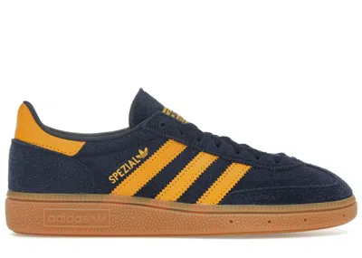Pre-owned Adidas Originals Women's Adidas Handball Spezial Yellow Sneakers In Night Indigo/crew Yellow