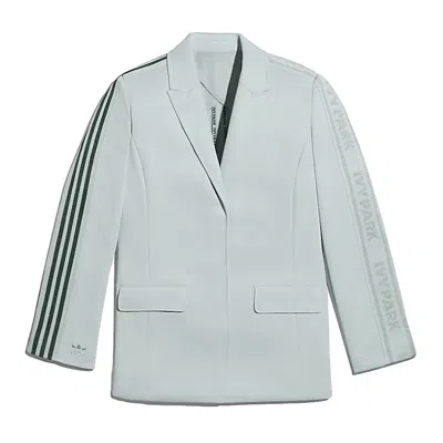 Pre-owned Adidas Originals Women's Adidas Ivy Park 3stripes Suit Jacket In Green Tint/dark Green