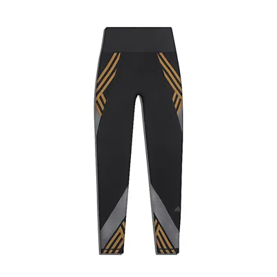 Pre-owned Adidas Originals Women's Adidas Ivy Park 3stripes Tights In Black