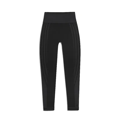 Pre-owned Adidas Originals Women's Adidas Ivy Park Circular Knit 3stripes Tights In Black
